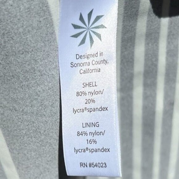 Athleta Encinitas Tara Halter Black & White Striped Swim Dress Size 32 B/C - Picture 9 of 9